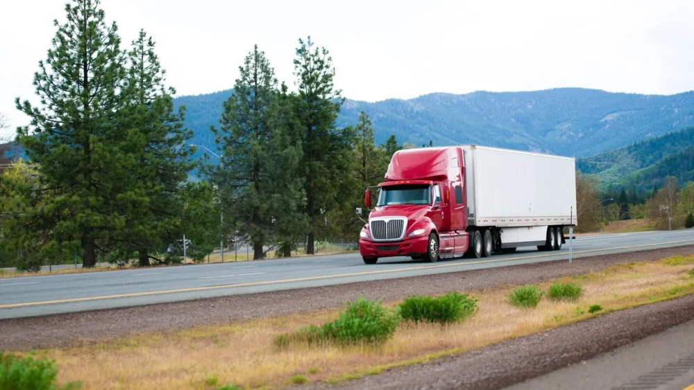 Red Navistar Truck